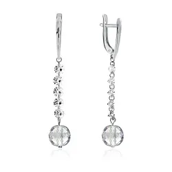 Серьги, Серебро 925, Хрусталь горный 2340520624-1 Серьги, Серебро 925, Хрусталь горный 2340520624-1