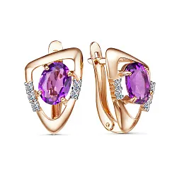 Серьги, Золото 585, Аметист 2529108 1 1 1 Серьги, Золото 585, Аметист 2529108 1 1 1