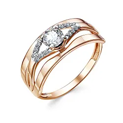Кольцо Золото 585, Фианит 1550807 1 1 1