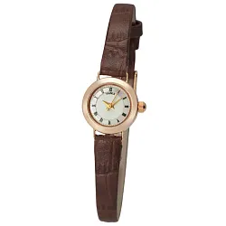 Часы,  Золото 585, коричневый КЗМ 44130-1.123