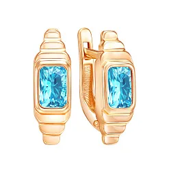 Серьги, Золото 585, Топаз 02-52-0352-04