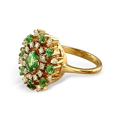 Кольцо Золото 750, Изумруд 23000154