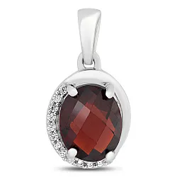 Подвеска фантазийная,  Серебро 925, Гранат 656129