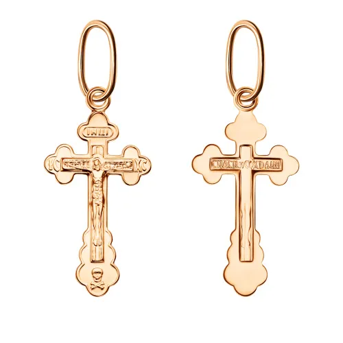 Подвеска крест, Золото 585, 102-ПР-18.40-11