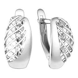 Серьги, Серебро 925, Фианит 90-02-6871-00