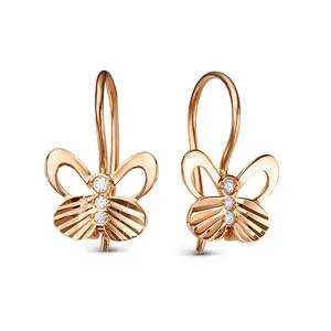 Детские серьги,  Золото 585, 1204831 Детские серьги,  Золото 585, 1204831