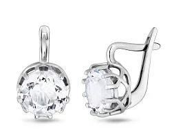 Серьги, Серебро 925, Хрусталь горный 657500