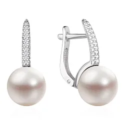 Серьги, Серебро 925, Жемчуг 2340241606л