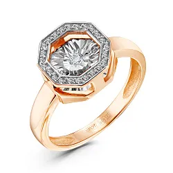 Кольцо Золото 585, Бриллиант 01-11-5628-31-00