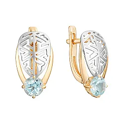 Серьги, Золото 585, Топаз С122-4844Т