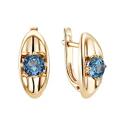 Серьги, Золото 585, Топаз С120-4213ТЛ Серьги, Золото 585, Топаз С120-4213ТЛ