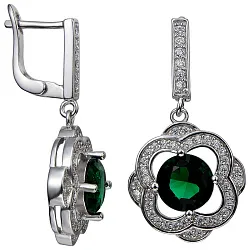 Серьги, Серебро 925, Фианит LLE 239-4 Серьги, Серебро 925, Фианит LLE 239-4