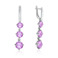 Серьги, Серебро 925, Аметист 2340060667 Серьги, Серебро 925, Аметист 2340060667