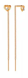 Серьги, Золото 585, Фианит 2206007 1 1 1