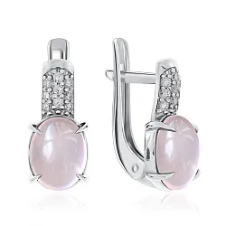 Серьги, Серебро 925, Кварц 2340100373л-30 Серьги, Серебро 925, Кварц 2340100373л-30