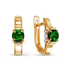 Серьги, Золото 585, Кварц 323257