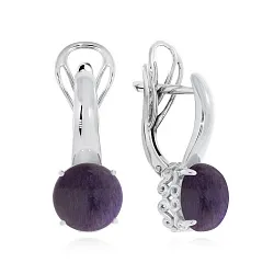 Серьги, Серебро 925, Чароит 2340461263-1