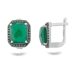 Серьги, Серебро 925, Агат 654476