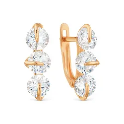 Серьги, Золото 585, Фианит Т102029252