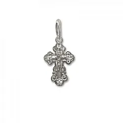 Подвеска крест, Серебро 925, Фианит 23-515р