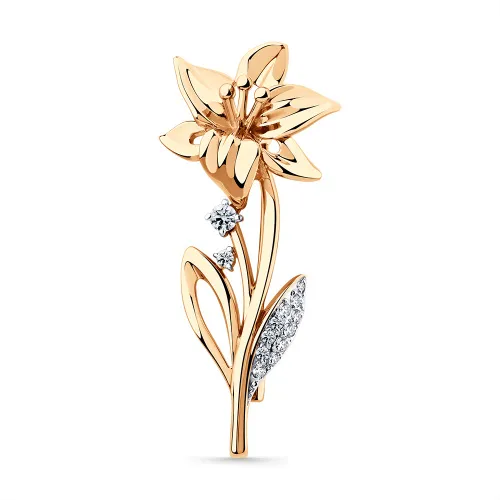 007-0050-0001-011 Брошь Золото 585, 007-0050-0001-011