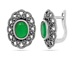 Серьги, Серебро 925, Марказит 649427