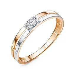 Кольцо Золото 585, Фианит 1105473