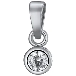 Подвеска фантазийная,  Серебро 925, Фианит FLP 6