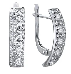 Серьги, Серебро 925, Фианит С-111р