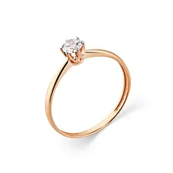 Кольцо Золото 585, Фианит 001-0087-0001-011