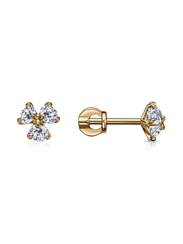 Серьги пусеты-гвоздики, Золото 585, С130-3275