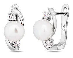 Серьги, Серебро 925, Жемчуг 657369