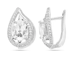 Серьги, Серебро 925, Хрусталь горный 647064