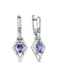 Серьги, Золото 585, Танзанит 94010753-4б Серьги, Золото 585, Танзанит 94010753-4б