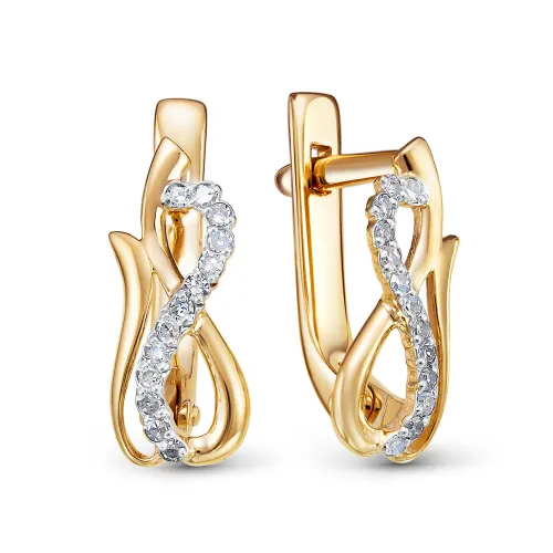 Серьги, Золото 585, 01-02-0095-00