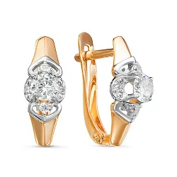 Серьги, Золото 585, Фианит 2341307 1 1 1