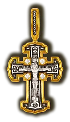 Подвеска крест, Серебро 925, Фианит 08272