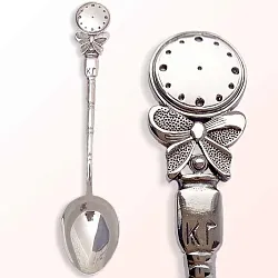 Ложка Часы,  Серебро 925 НЧ24  Ложка Часы,  Серебро 925 НЧ24