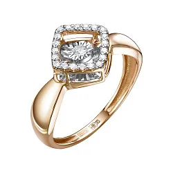 Кольцо Золото 585, Бриллиант К113-6826