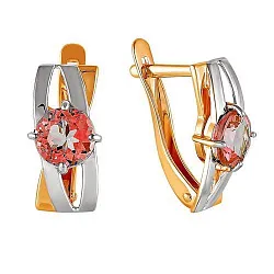 Серьги, Золото 585, Гранат 2104408 1 8 1