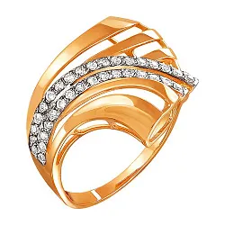 Кольцо Золото 585, Фианит 1124607 1 1 1