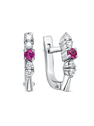 Серьги, Золото 585, Рубин 44010633б