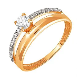 Кольцо Золото 585, Фианит 1200107 1 1 1