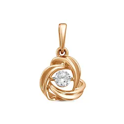 Подвеска фантазийная,  Золото 585, Фианит 3389307 1 1 1 Подвеска фантазийная,  Золото 585, Фианит 3389307 1 1 1