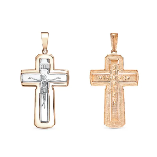 Подвеска крест, Золото 585, 080810