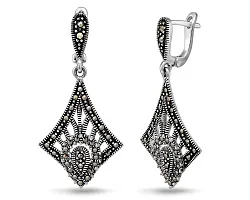 Серьги, Серебро 925, Марказит 656486