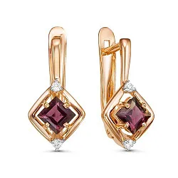 Серьги, Золото 585, Гранат 2408708 1 8 1