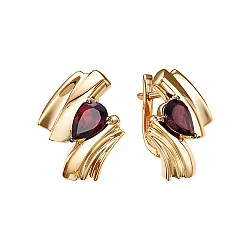 Серьги, Золото 585, Гранат С124-6398Гр Серьги, Золото 585, Гранат С124-6398Гр