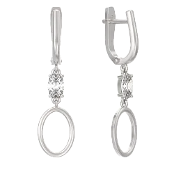Серьги, Серебро 925, Фианит 1046432-01210