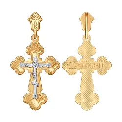 Подвеска крест, Золото 585 121018